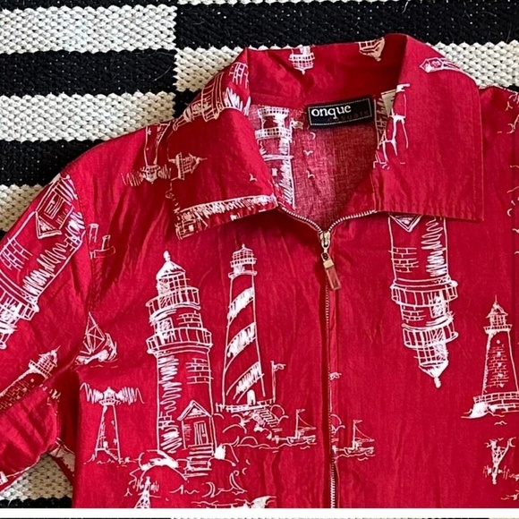 Onque retro cotton lighthouse zip jacket - Picture 2 of 16